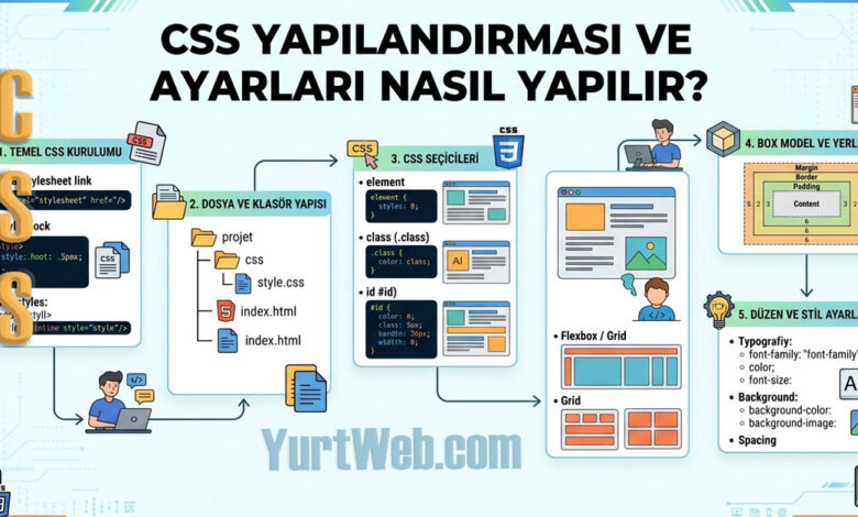 CSS yapılandırması genellikle HTML belgelerinize entegre etmeyi veya modern bir geliştirme ortamı.