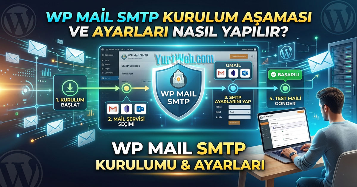 WP Mail SMTP eklenti kurulum ve önemli ayarlarının yapım aşaması.